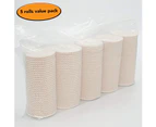 Sports Tape,Sports Tape-5Pcscotton Elastic Bandage, 4" X 0.9-2 Cm Stretch Length, Hook ,About 10 Cm Wide * About 2 Meters