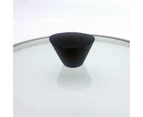 KOMAN Stainless Steel Glass Lid 26cm with Bakelite Handle