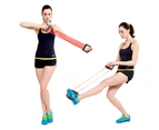 String Adjustable Chest Expander Resistance Exercise System Bands Strength Trainer Gym Bodybuilding Exerciser-Red