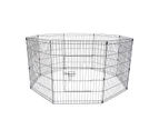 Paw Mate Pet Playpen 8 Panel 24in Foldable Dog Exercise Enclosure Fence Cage