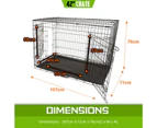 Paw Mate Wire Dog Cage Foldable Crate Kennel 42in with Tray