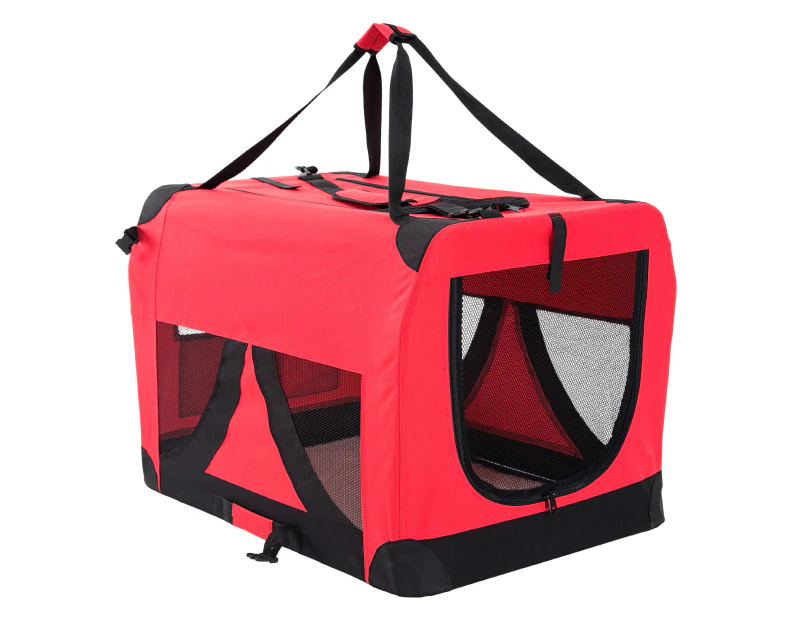Paw Mate Portable Soft Dog Cage Crate Carrier XXXL - Red