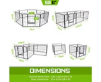 Paw Mate Pet Playpen Heavy Duty 31in 8 Panel Foldable Dog Exercise Enclosure Fence Cage