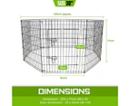 Paw Mate Pet Playpen 8 Panel 30in Foldable Dog Exercise Enclosure Fence Cage