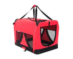 Paw Mate Portable Soft Dog Cage Crate Carrier L - Red