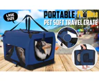 Paw Mate Portable Soft Dog Cage Crate Carrier XL - Blue