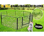 Paw Mate Pet Playpen Heavy Duty 31in 8 Panel Foldable Dog Exercise Enclosure Fence Cage