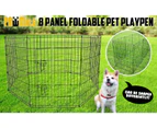 Paw Mate Pet Playpen 8 Panel 30in Foldable Dog Exercise Enclosure Fence Cage