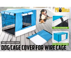 Paw Mate Cage Cover Enclosure for Wire Dog Cage Crate 42in - Blue