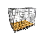 Paw Mate Wire Dog Cage Foldable Crate Kennel 42in with Tray + Cushion Mat Combo