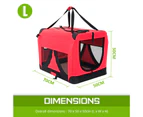 Paw Mate Portable Soft Dog Cage Crate Carrier L - Red