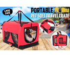 Paw Mate Portable Soft Dog Cage Crate Carrier L - Red