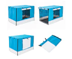 Paw Mate Cage Cover Enclosure for Wire Dog Cage Crate 42in - Blue