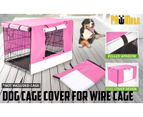 Paw Mate Cage Cover Enclosure for Wire Dog Cage Crate 36in - Pink