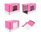 Paw Mate Cage Cover Enclosure for Wire Dog Cage Crate 36in - Pink
