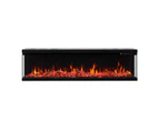 Fenton 1600w 3 Sided 60 Inch Recessed / Wall Mounted Electric Fireplace