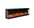 Fenton 1600w 3 Sided 60 Inch Recessed / Wall Mounted Electric Fireplace