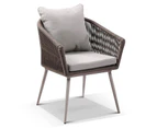 Outdoor Herman Outdoor Rope And Aluminium Dining Chair - Outdoor Chairs - Carbon Grey