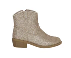 Isabel Vybe Junior Glittery Ankle Boot Girl's - Gold