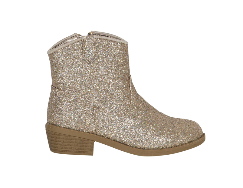 Isabel Vybe Junior Glittery Ankle Boot Girl's - Gold