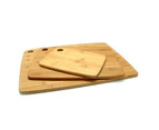 100% Genuine 3 Piece Bamboo Cutting Chopping Board Set