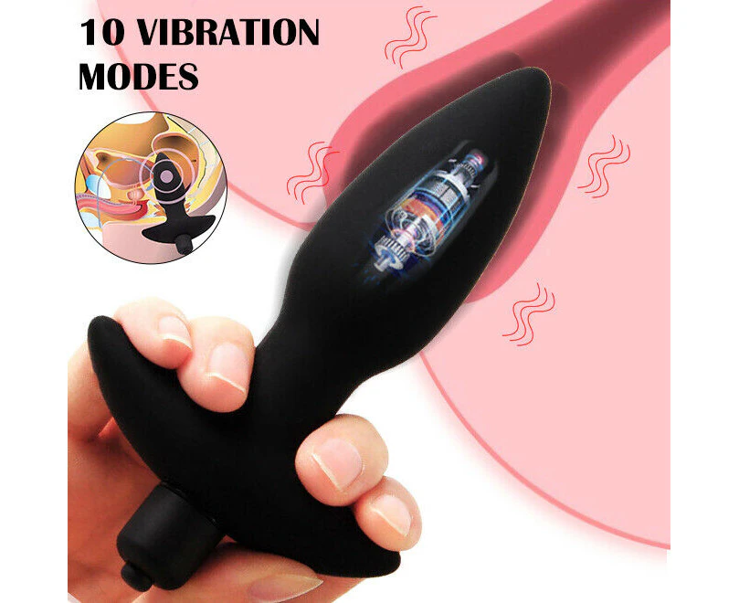 10 Speed Vibrator Vibrating Silicone Anal Butt Plug Anal Play Sex Toy Toys Dildo