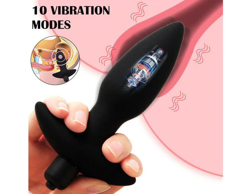 10 Speed Vibrator Vibrating Silicone Anal Butt Plug Anal Play Sex Toy Toys Dildo