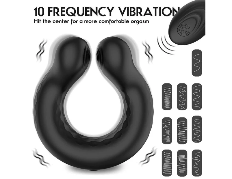 Adjustable Vibrating Cock Ring Waterproof Penis Vibrator Sex Toy Clit Orgasm Men