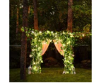 Fairy Lights With Leaves, 20 Leds Ivy Flower Garland Fairy Lights Flexible Copper For Indoor Bedroom Party Decoration