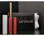 IILIP BALMS Organic Clear Lip Balm (Glitter Red Tube) + complimentary balm