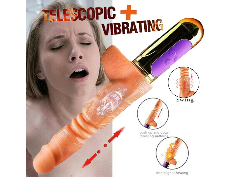 Automatic Thrusting Dildo Sex Machine Realistic Penis Heating Vibrator Big Dick