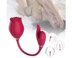 Clit Pump Sucking Rose Vibrator G-Spot Licking Tongue Dildo Sex Toys For Women