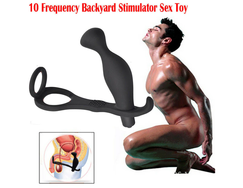 Male Anal Prostate Massager Butt Plug G-spot Vibrator Sex Toy Penis Cock Ring