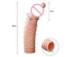 Men Extension Penis Sleeve With G-spot Vibrator Sex Toys Reusable Penis Enhancer