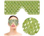 Reusable 100% Natural Green Facial Stone Mask for Hot & Cold Anti-Aging Therapy - Dark Green