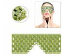 Reusable 100% Natural Green Facial Stone Mask for Hot & Cold Anti-Aging Therapy - Dark Green