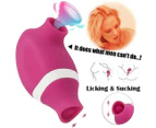 Realistic Licking Tongue Sucking Vibrator Clit G-spot Massager Sex Toy for Women