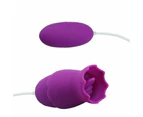 Rechargeable Clit Licking Tongue Sucking Vibrator G-Spot Oral Sex Toys For Women-Purple