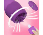Rechargeable Clit Licking Tongue Sucking Vibrator G-Spot Oral Sex Toys For Women-Purple