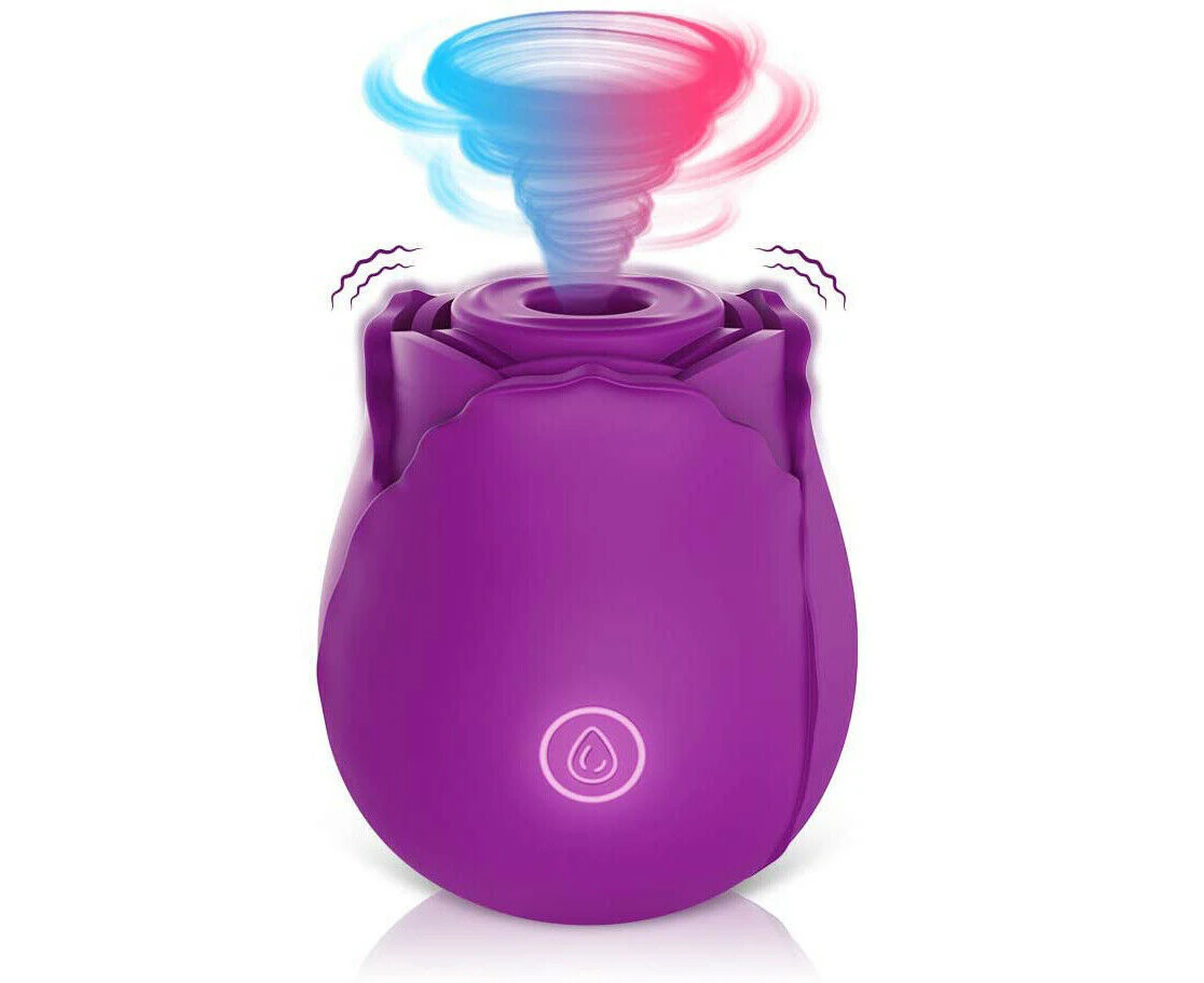 Rose Sucking Vibrator 10 Speed G-spot Massager Dildo Clit Sucker Women Sex Toys
