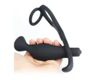 Silicone Prostate Massager P Spot Butt Plug Cock Ring Anal Sex Toy Vibrating