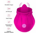 Tongue Clit Licking Sucking Vibrator G-spot Dildo Oral Sex Toys For Women Rose