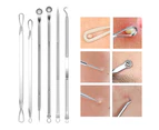 15Pcs  Stainless Steel Blackhead Remover Pimple Popper Tool Kit with Metal Case