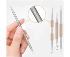 15Pcs  Stainless Steel Blackhead Remover Pimple Popper Tool Kit with Metal Case