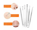 15Pcs  Stainless Steel Blackhead Remover Pimple Popper Tool Kit with Metal Case