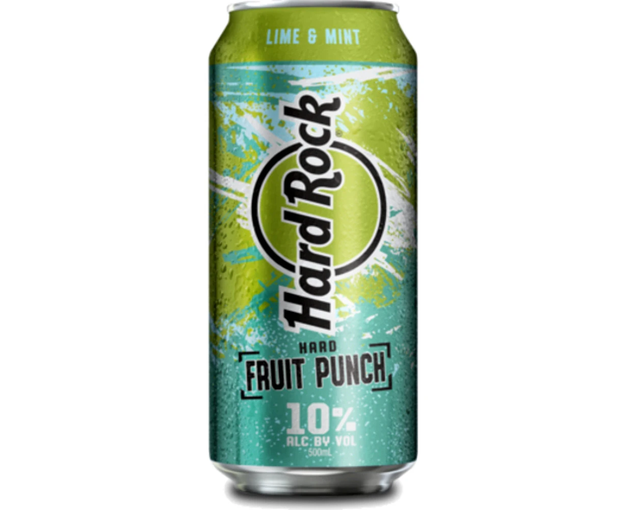 Hard Rock Hard Fruit Punch Lime & Mint Cans (10X500ML)