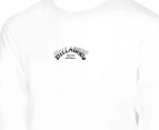 Billabong Toddler Boys' Core Arch Long Sleeve Tee / T-Shirt / Tshirt - White/Black