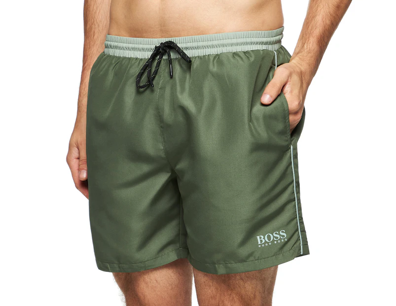 Hugo Boss Starfish Swim Shorts - Green/Pastel Green/Black | Catch.com.au