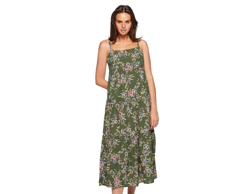 All About Eve Women's Audrey Floral Maxi Dress - Green/Multi