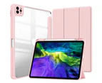 MCC iPad Pro 12.9" 2021 5th Gen Case Cover Clear Back Pencil Holder Apple [Pink]